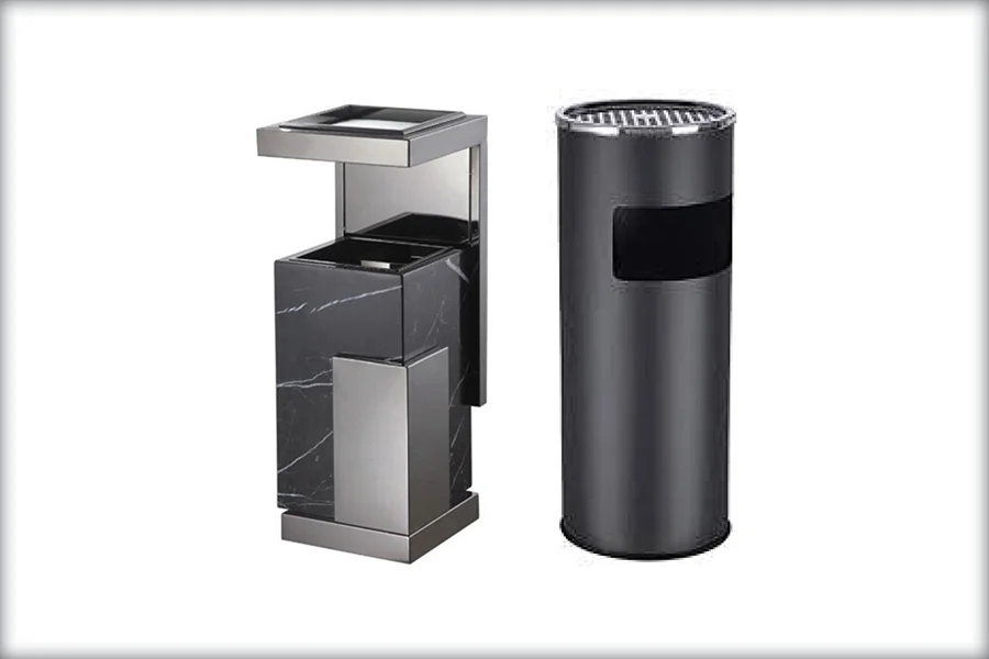 Dustbins with Ashtrays